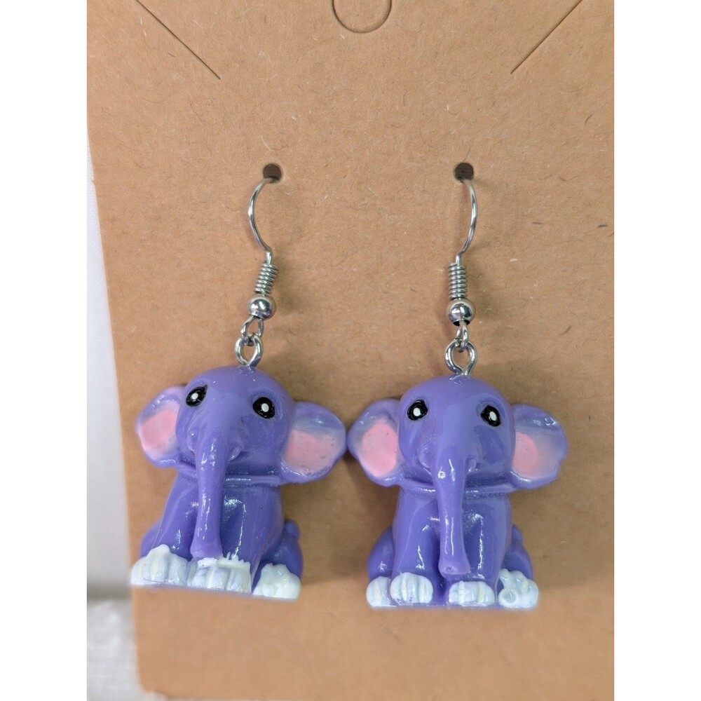 Elephant Earrings, Unique Earrings, Gift Idea, Safari Jewelry, Funny Earrings
